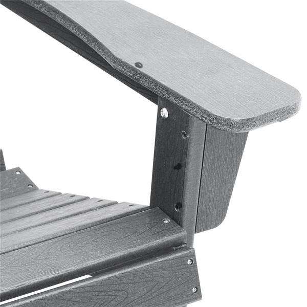 Grote foto vidaxl adirondack stoel lichtgrijs 74 x 82 x 92cm hdpe tuin en terras tuinmeubelen