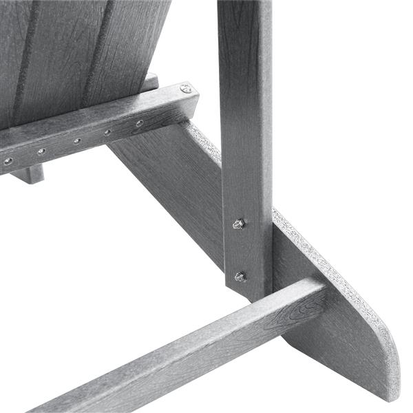 Grote foto vidaxl adirondack stoel lichtgrijs 74 x 82 x 92cm hdpe tuin en terras tuinmeubelen