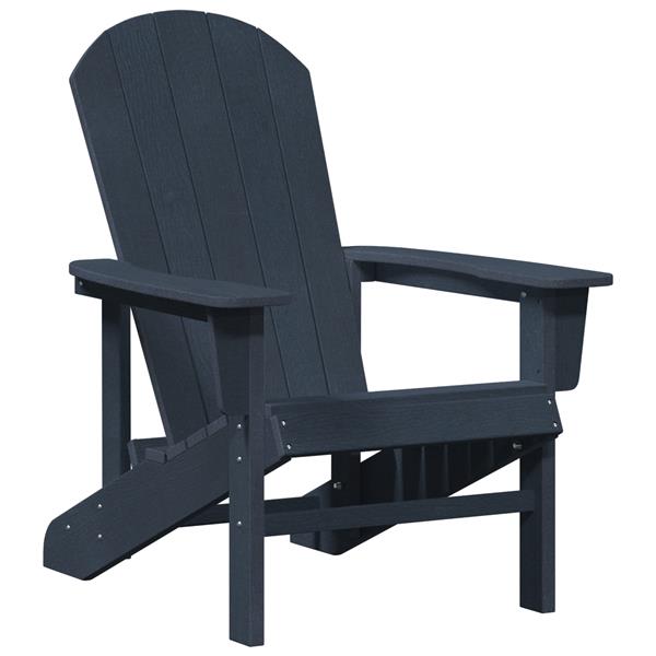 Grote foto vidaxl adirondack stoel marineblauw 74 x 82 x 92cm hdpe tuin en terras tuinmeubelen