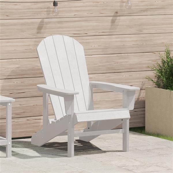 Grote foto vidaxl adirondack stoel wit 74 x 82 x 92cm hdpe tuin en terras tuinmeubelen