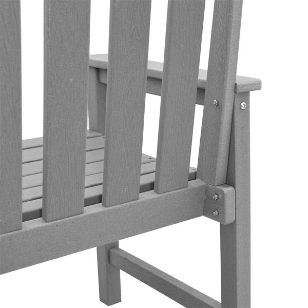 Grote foto vidaxl tuinstoel met kussen 2 pcs lichtgrijs 65.5 x 59 x 88cm hdpe tuin en terras tuinmeubelen
