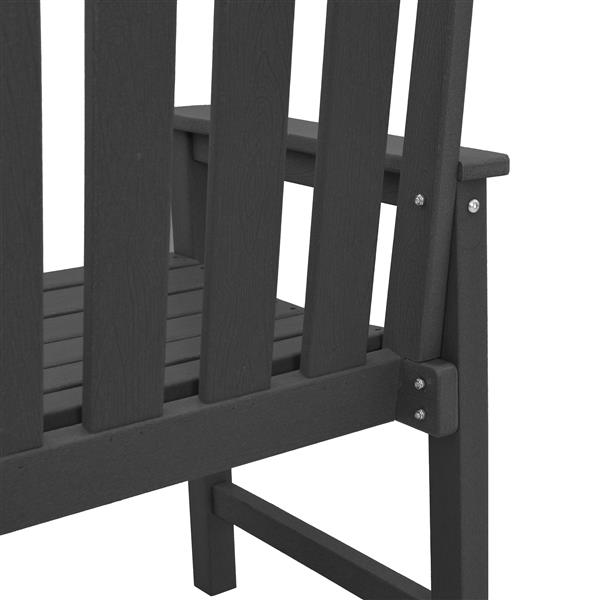 Grote foto vidaxl tuinstoel met kussen 2 pcs zwart 65.5 x 59 x 88cm hdpe tuin en terras tuinmeubelen