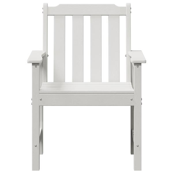 Grote foto vidaxl tuinstoel 2 pcs wit 65.5 x 59 x 88cm hdpe tuin en terras tuinmeubelen