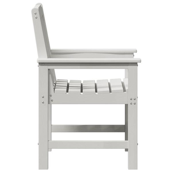 Grote foto vidaxl tuinstoel 2 pcs wit 65.5 x 59 x 88cm hdpe tuin en terras tuinmeubelen