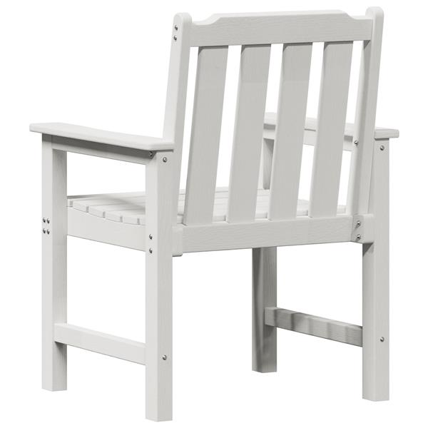 Grote foto vidaxl tuinstoel 2 pcs wit 65.5 x 59 x 88cm hdpe tuin en terras tuinmeubelen