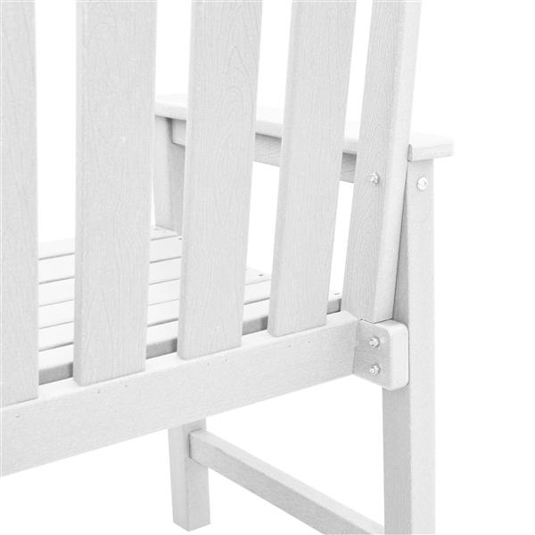 Grote foto vidaxl tuinstoel 2 pcs wit 65.5 x 59 x 88cm hdpe tuin en terras tuinmeubelen