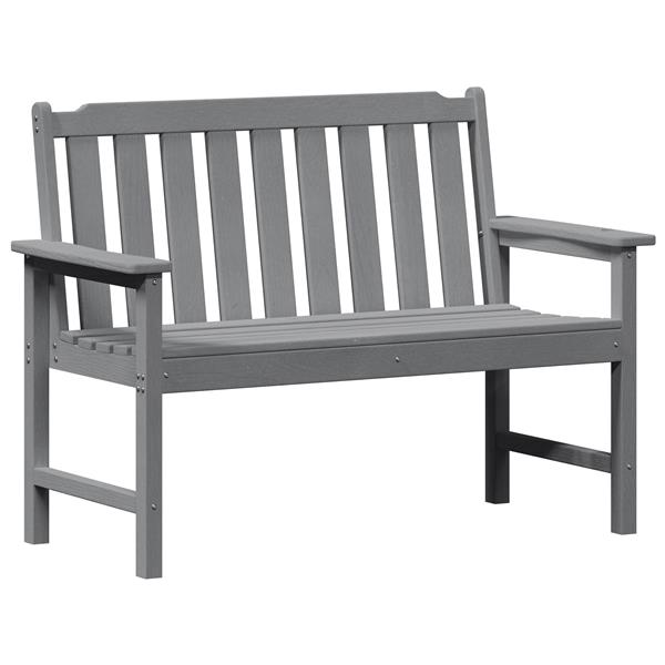 Grote foto vidaxl tuinbank met kussen lichtgrijs 120 x 59 x 88cm hdpe tuin en terras tuinmeubelen