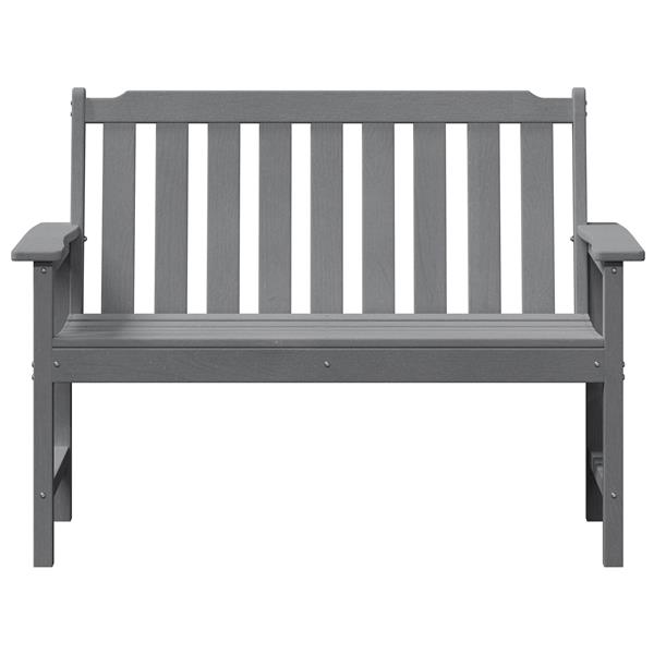 Grote foto vidaxl tuinbank met kussen lichtgrijs 120 x 59 x 88cm hdpe tuin en terras tuinmeubelen