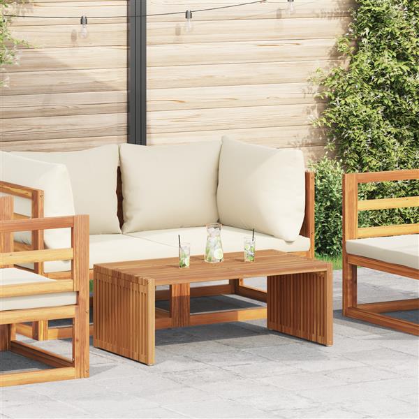 Grote foto vidaxl tuin bijzettafel bruin 90 x 50 x 36 cm massief teakhout tuin en terras tuinmeubelen