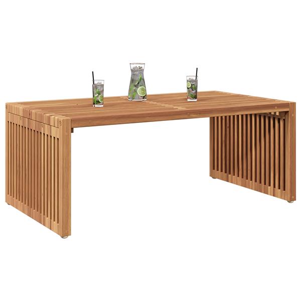 Grote foto vidaxl tuin bijzettafel bruin 90 x 50 x 36 cm massief teakhout tuin en terras tuinmeubelen