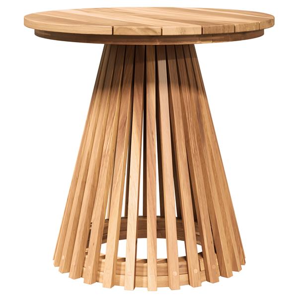Grote foto vidaxl tuin zijtafel bruin 50 x 50 x 49.5 cm massief teakhout tuin en terras tuinmeubelen