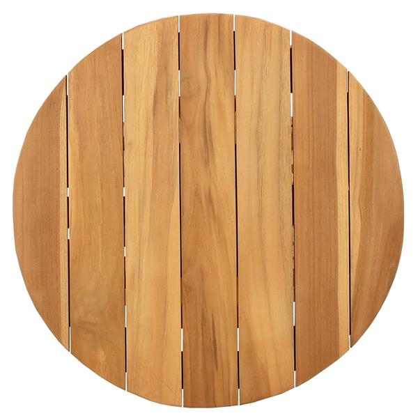 Grote foto vidaxl tuin zijtafel bruin 50 x 50 x 49.5 cm massief teakhout tuin en terras tuinmeubelen