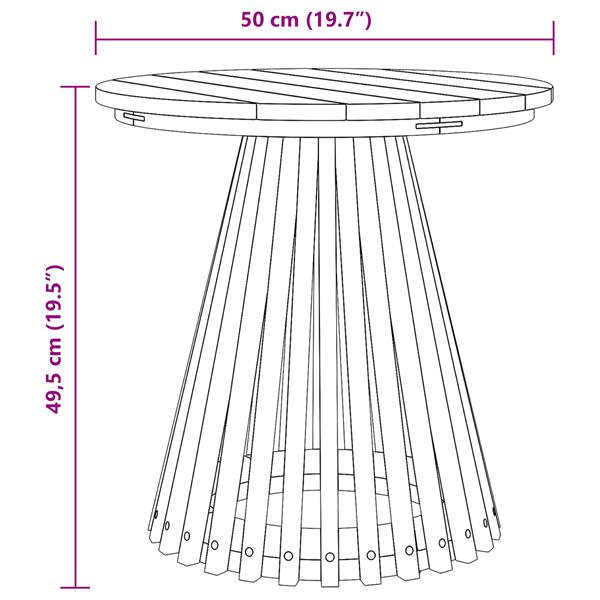 Grote foto vidaxl tuin zijtafel bruin 50 x 50 x 49.5 cm massief teakhout tuin en terras tuinmeubelen