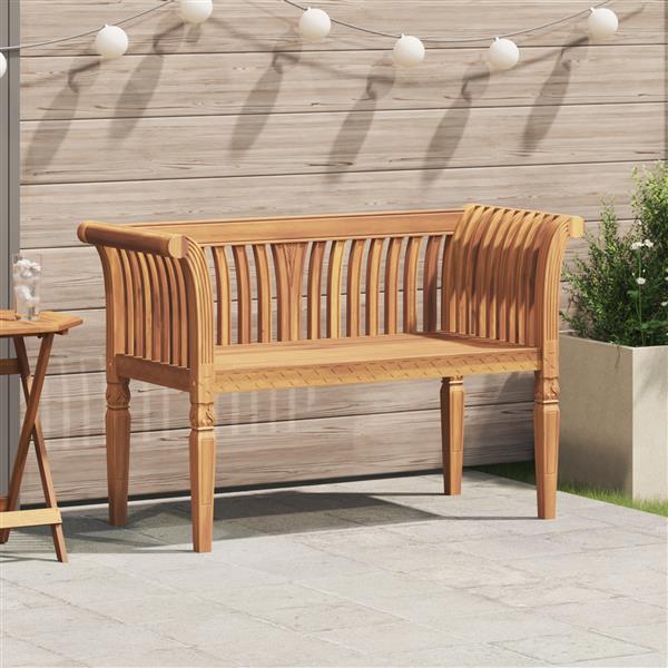 Grote foto vidaxl tuinbank bruin 127 5 x 52 x 80 cm massief teakhout tuin en terras tuinmeubelen