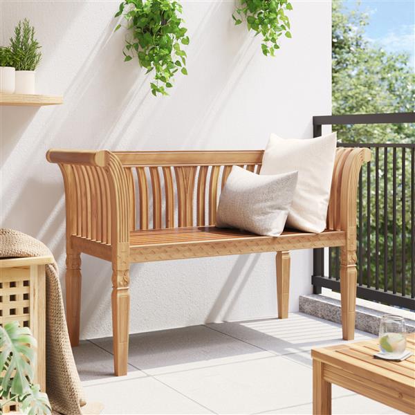 Grote foto vidaxl tuinbank bruin 127 5 x 52 x 80 cm massief teakhout tuin en terras tuinmeubelen