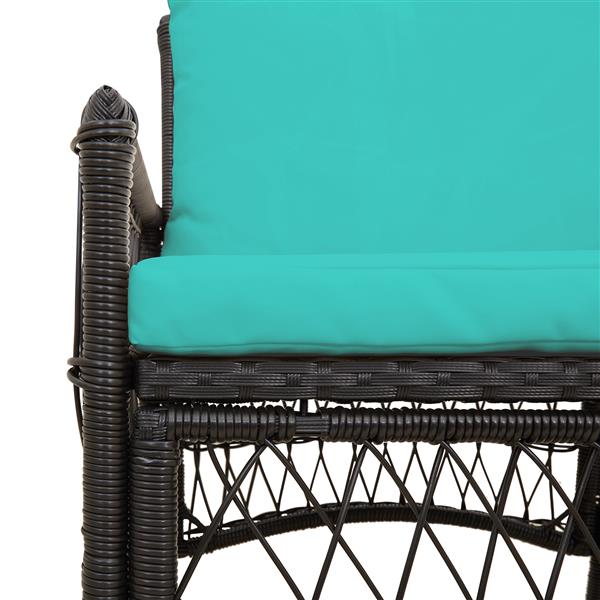 Grote foto vidaxl tuinstoel zwart 60 x 70 x 78cm poly rattan tuin en terras tuinmeubelen