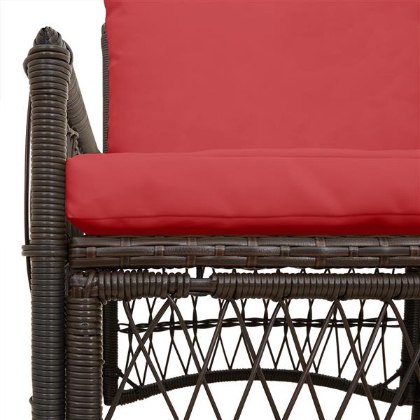 Grote foto vidaxl tuinstoel bruin 60 x 70 x 78cm poly rattan tuin en terras tuinmeubelen