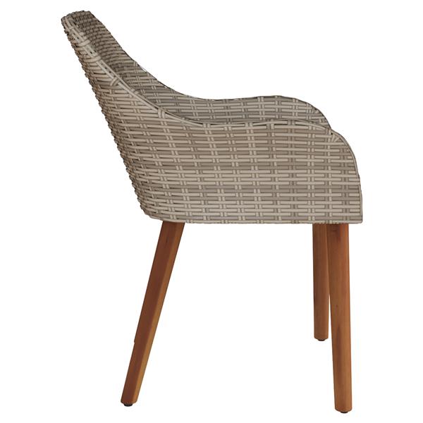 Grote foto vidaxl tuinstoel met kussen 2 pcs zwart 55 x 62.5 x 82cm poly rattan tuin en terras tuinmeubelen