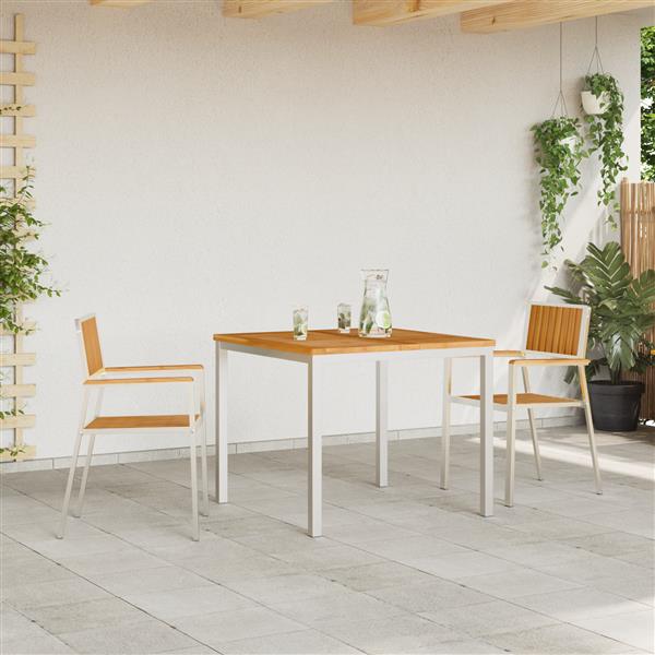 Grote foto vidaxl tuinstoel 2 pcs bruin 56 x 54.5 x 87cm massief teakhout tuin en terras tuinmeubelen