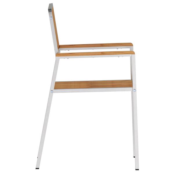 Grote foto vidaxl tuinstoel 2 pcs bruin 56 x 54.5 x 87cm massief teakhout tuin en terras tuinmeubelen