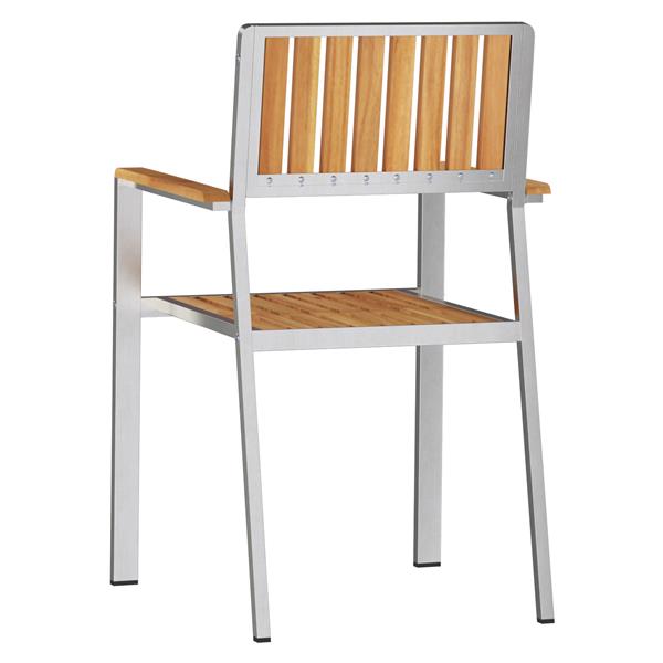 Grote foto vidaxl tuinstoel 2 pcs bruin 56 x 54.5 x 87cm massief teakhout tuin en terras tuinmeubelen