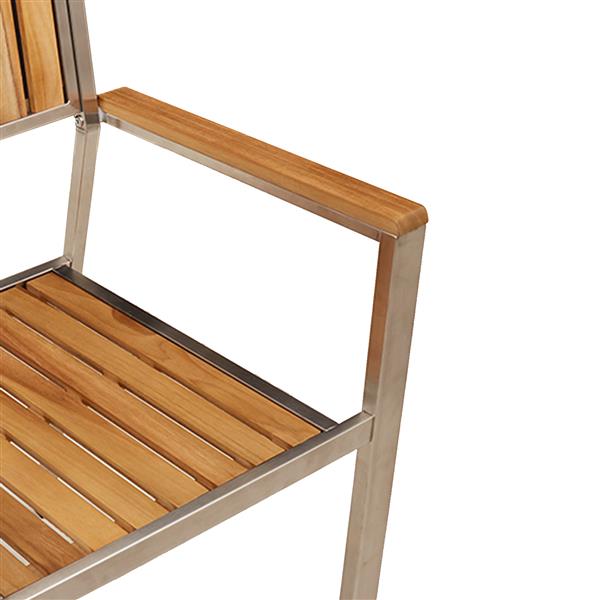 Grote foto vidaxl tuinstoel 2 pcs bruin 56 x 54.5 x 87cm massief teakhout tuin en terras tuinmeubelen