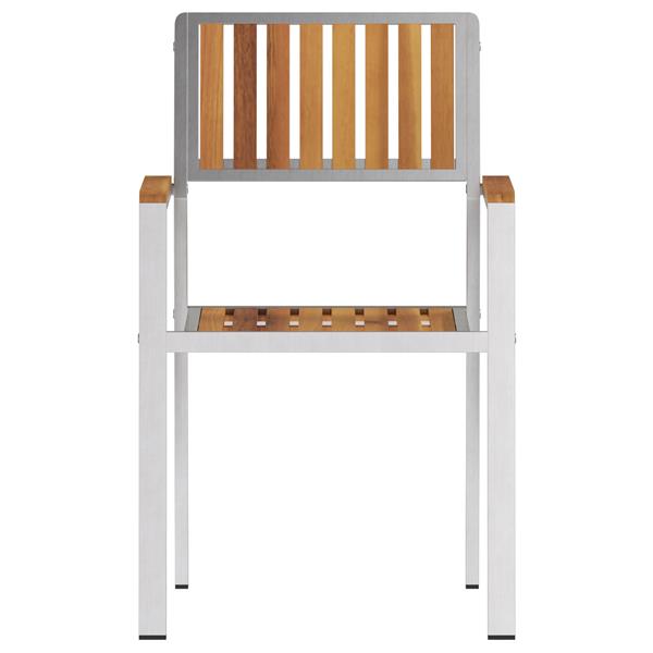 Grote foto vidaxl tuinstoel 2 pcs bruin 56 x 54.5 x 87cm massief acaciahout tuin en terras tuinmeubelen