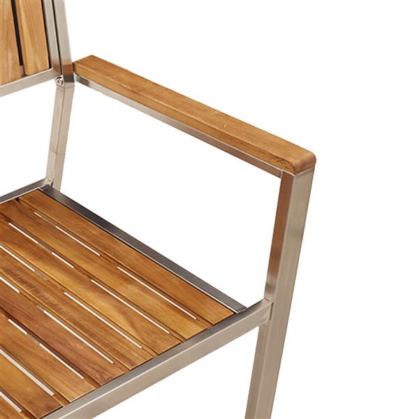 Grote foto vidaxl tuinstoel 2 pcs bruin 56 x 54.5 x 87cm massief acaciahout tuin en terras tuinmeubelen