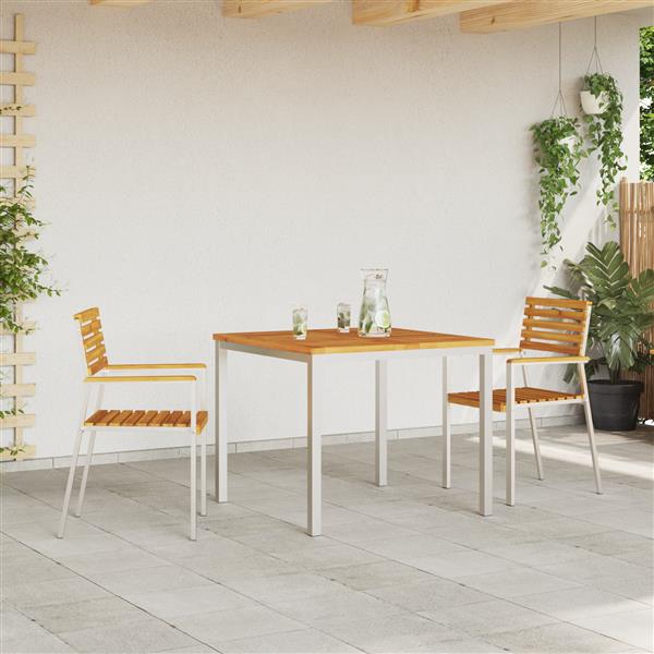 Grote foto vidaxl tuinstoel 2 pcs bruin 56x54 5x87cm massief acaciahout tuin en terras tuinmeubelen
