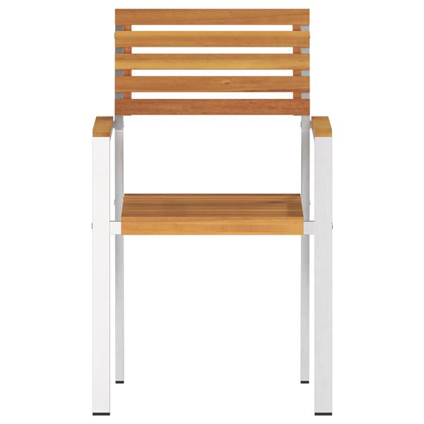 Grote foto vidaxl tuinstoel 2 pcs bruin 56x54 5x87cm massief acaciahout tuin en terras tuinmeubelen