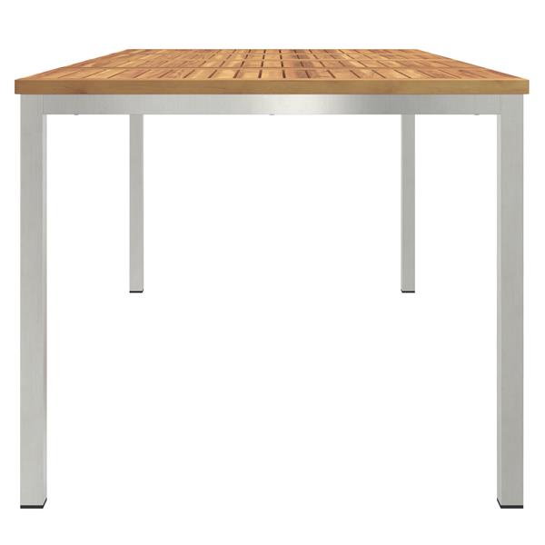 Grote foto vidaxl buiten eettafel bruin 180 x 90 x 75 cm massief acaciahout tuin en terras tuinmeubelen
