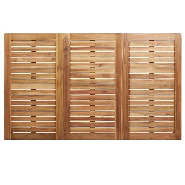 Grote foto vidaxl buiten eettafel bruin 150 x 90 x 75 cm massief acaciahout tuin en terras tuinmeubelen