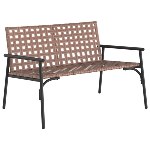 Grote foto vidaxl tuinstoel zwart 113 x 79 x 75cm poly rattan tuin en terras tuinmeubelen