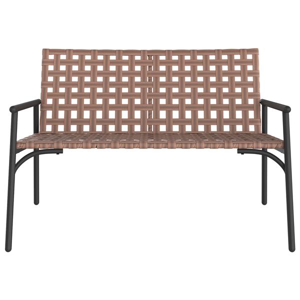 Grote foto vidaxl tuinstoel zwart 113 x 79 x 75cm poly rattan tuin en terras tuinmeubelen