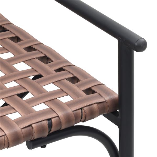 Grote foto vidaxl tuinstoel zwart 113 x 79 x 75cm poly rattan tuin en terras tuinmeubelen