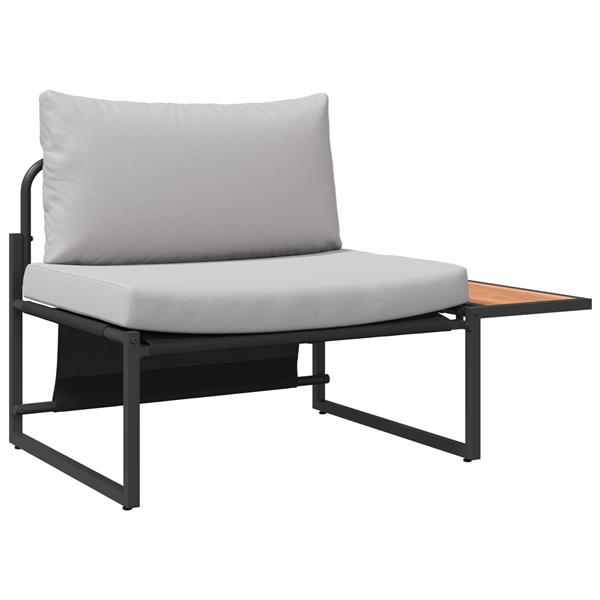 Grote foto vidaxl tuin sofa set 2 pcs lichtgrijs staal tuin en terras tuinmeubelen