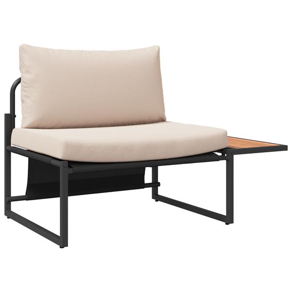 Grote foto vidaxl buiten stalen zsitjes 2 pcs taupe staal tuin en terras tuinmeubelen