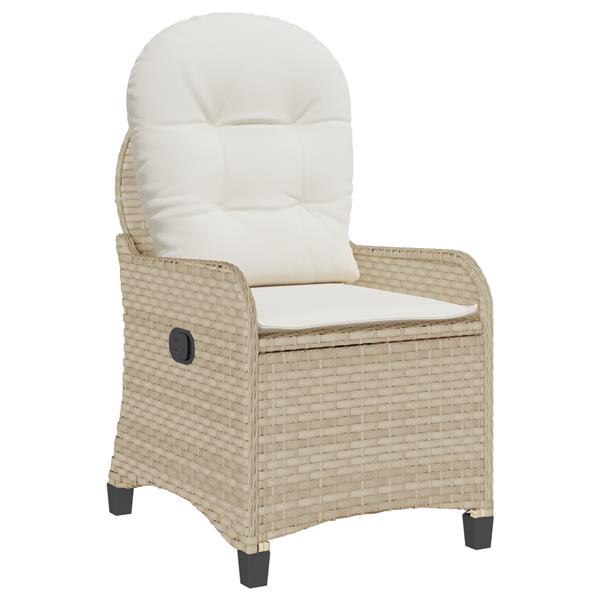 Grote foto vidaxl ligstoel beige 56 x 66 x 95cm poly rattan tuin en terras tuinmeubelen