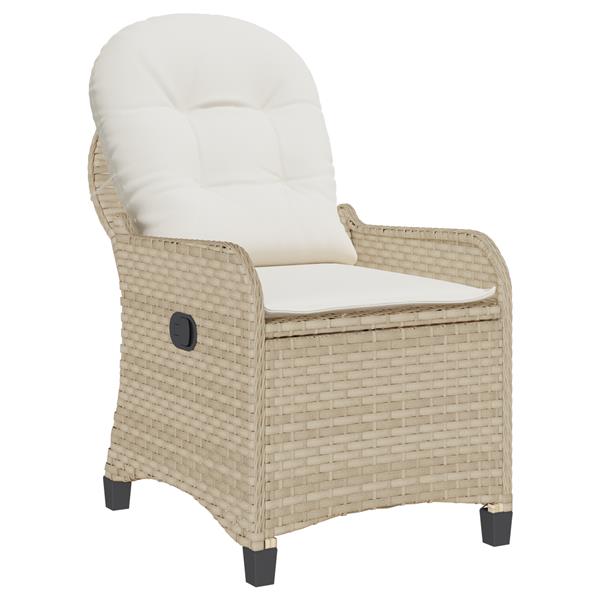 Grote foto vidaxl ligstoel beige 56 x 66 x 95cm poly rattan tuin en terras tuinmeubelen