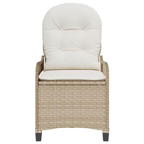 Grote foto vidaxl ligstoel beige 56 x 66 x 95cm poly rattan tuin en terras tuinmeubelen