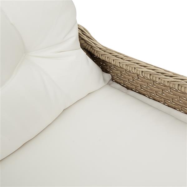 Grote foto vidaxl ligstoel beige 56 x 66 x 95cm poly rattan tuin en terras tuinmeubelen