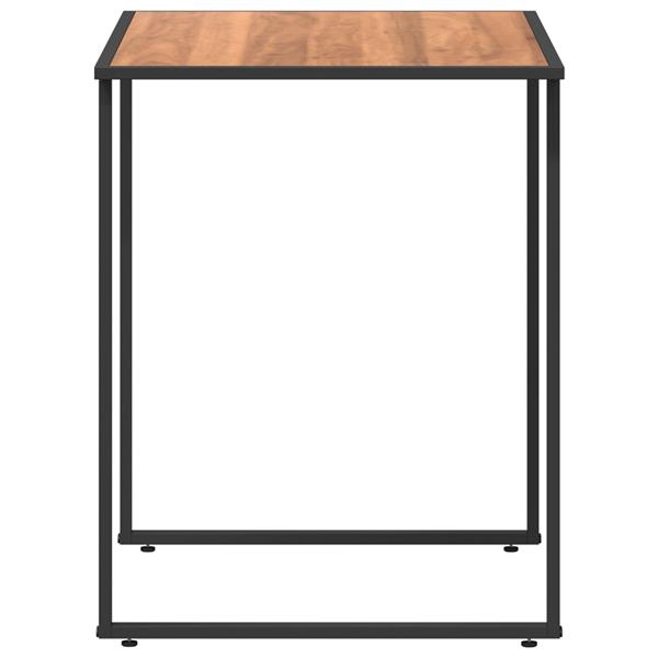 Grote foto vidaxl tuinstafel bruin 100 x 55 x 70 cm staal en dpc tuin en terras tuinmeubelen