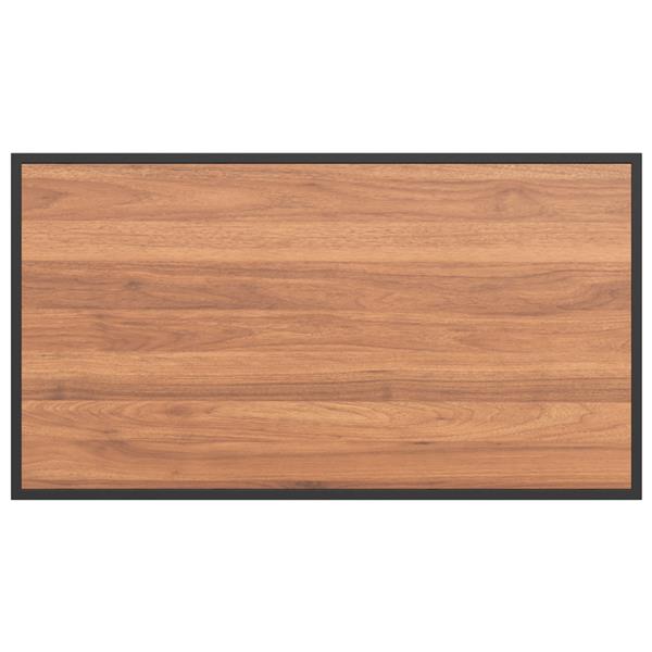 Grote foto vidaxl tuinstafel bruin 100 x 55 x 70 cm staal en dpc tuin en terras tuinmeubelen