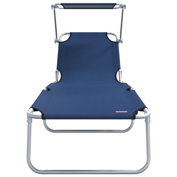 Grote foto vidaxl ligstoel 2 persoon 2 pcs blauw 58 x 188 x 77cm stof tuin en terras tuinmeubelen