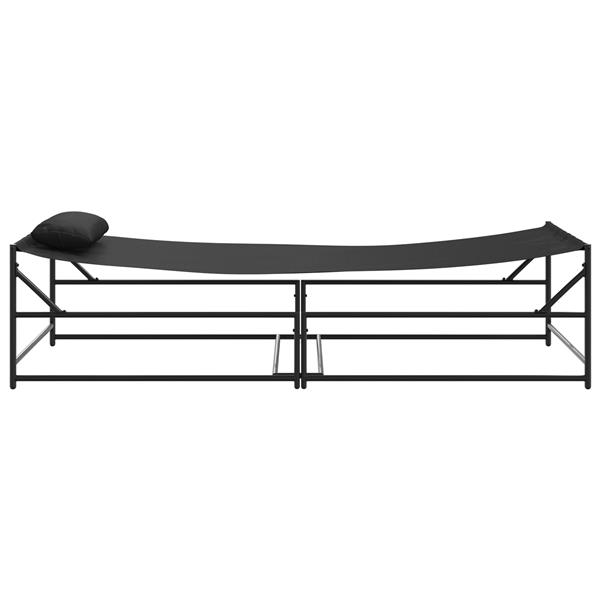 Grote foto vidaxl ligstoel antraciet 200 x 74 x 73 cm textilene en staal tuin en terras tuinmeubelen