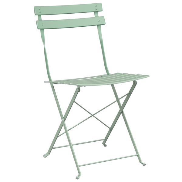 Grote foto vidaxl vouw bistro set 3 pcs licht munt staal tuin en terras tuinmeubelen