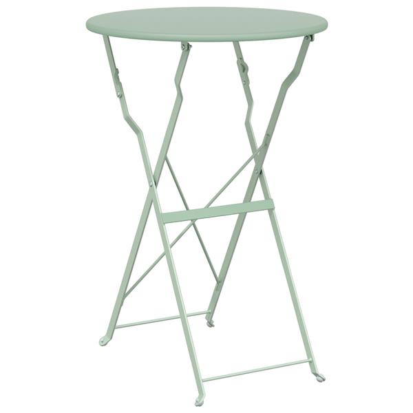 Grote foto vidaxl vouw bistro set 3 pcs licht munt staal tuin en terras tuinmeubelen