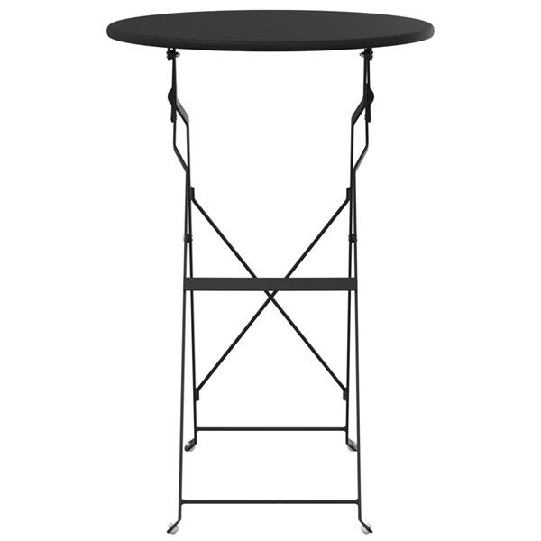 Grote foto vidaxl bistrotafel antraciet 50x71 cm poedercoating staal tuin en terras tuinmeubelen