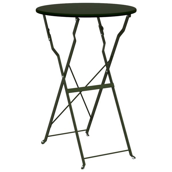 Grote foto vidaxl bistrotafel donkergroen 50x71 cm poedercoating staal tuin en terras tuinmeubelen