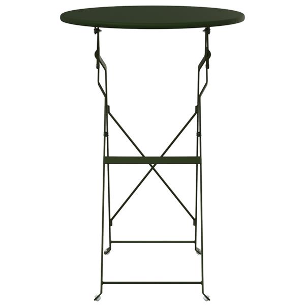 Grote foto vidaxl bistrotafel donkergroen 50x71 cm poedercoating staal tuin en terras tuinmeubelen